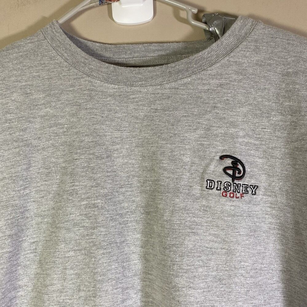 Disney World Golf x Ahead Men's Embroidered 100% Cotton  T-Shirt Gray 2XL